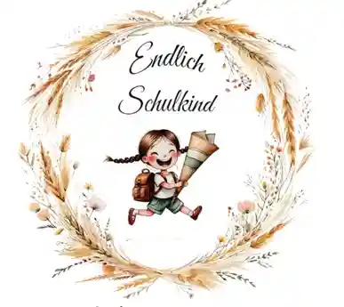 Endlich Schulkind Mädchen baune Haare