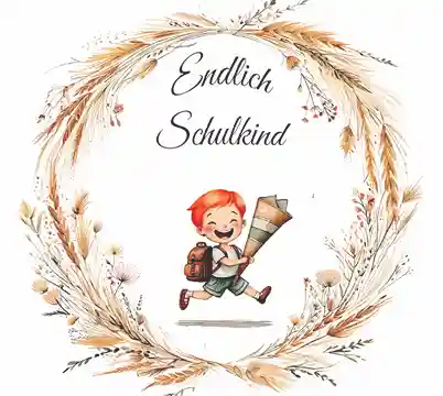 Endlich Schulkind Bub rote Haare