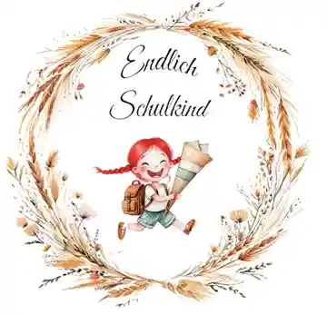 Endlich Schulkind Mädchen rote Haare