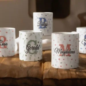 Keramik-Tassen personalisierbar pastellfarben verschiedene Motive