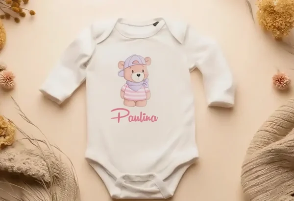 Baby Langarmbody Bio Baumwolle Paulina personalisierbar - Individuelle Geschenkide von werk(t)raum33