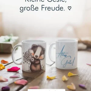 Spruch Häferl Dachs "Alles Gute" | werktraum33