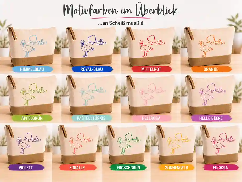 Premium Canvas-Jute-Taschenkollektion "an Scheiß muaß i" – Bild 2