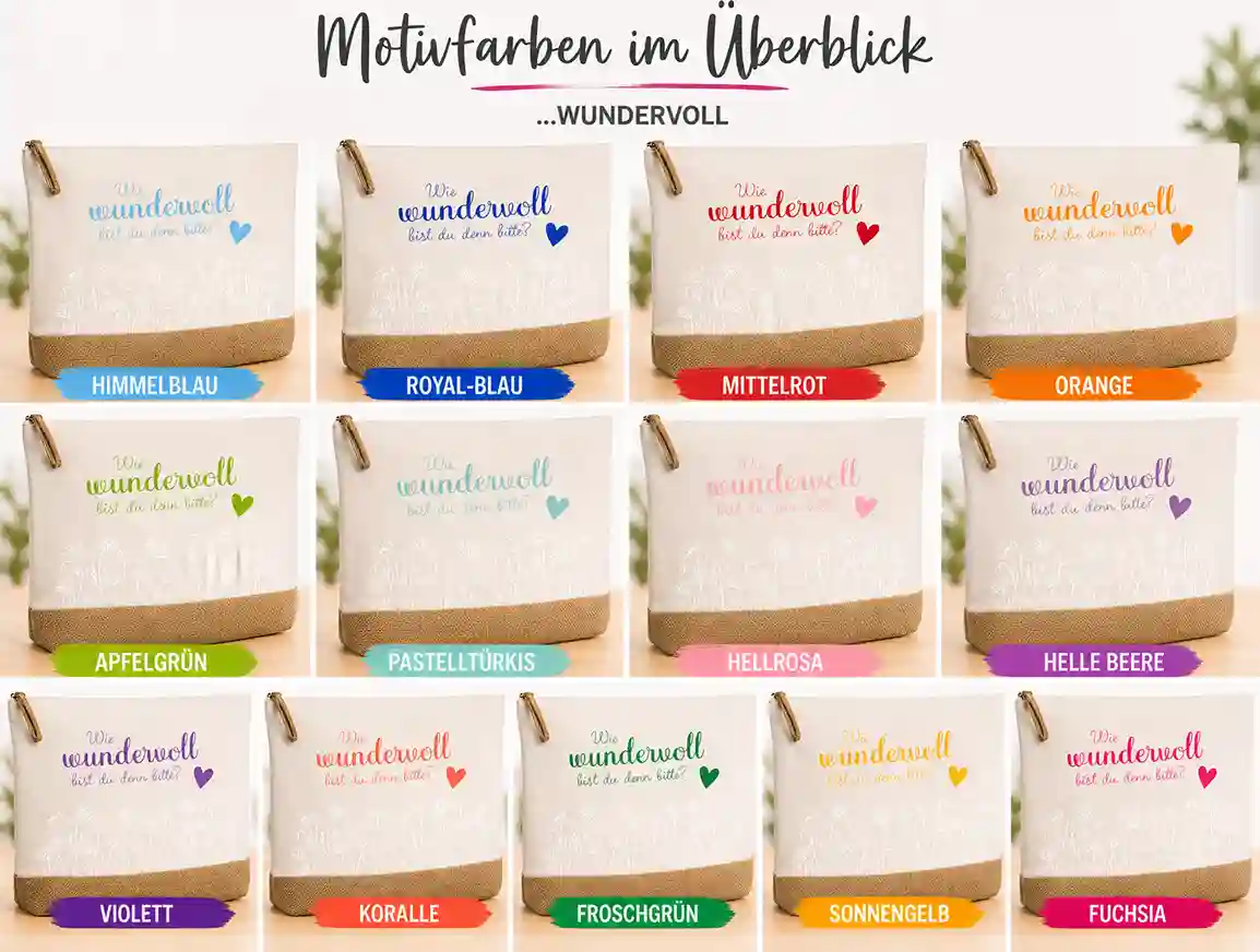 Premium Canvas-Jute-Taschenkollektion "wie wundervoll bist du denn bitte" – Bild 5