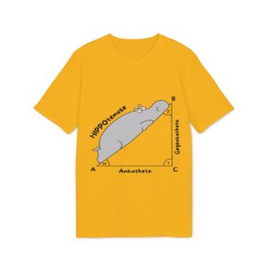 Hippotenuse Unisex T-Shirt Farbe gelb von werktraum33.