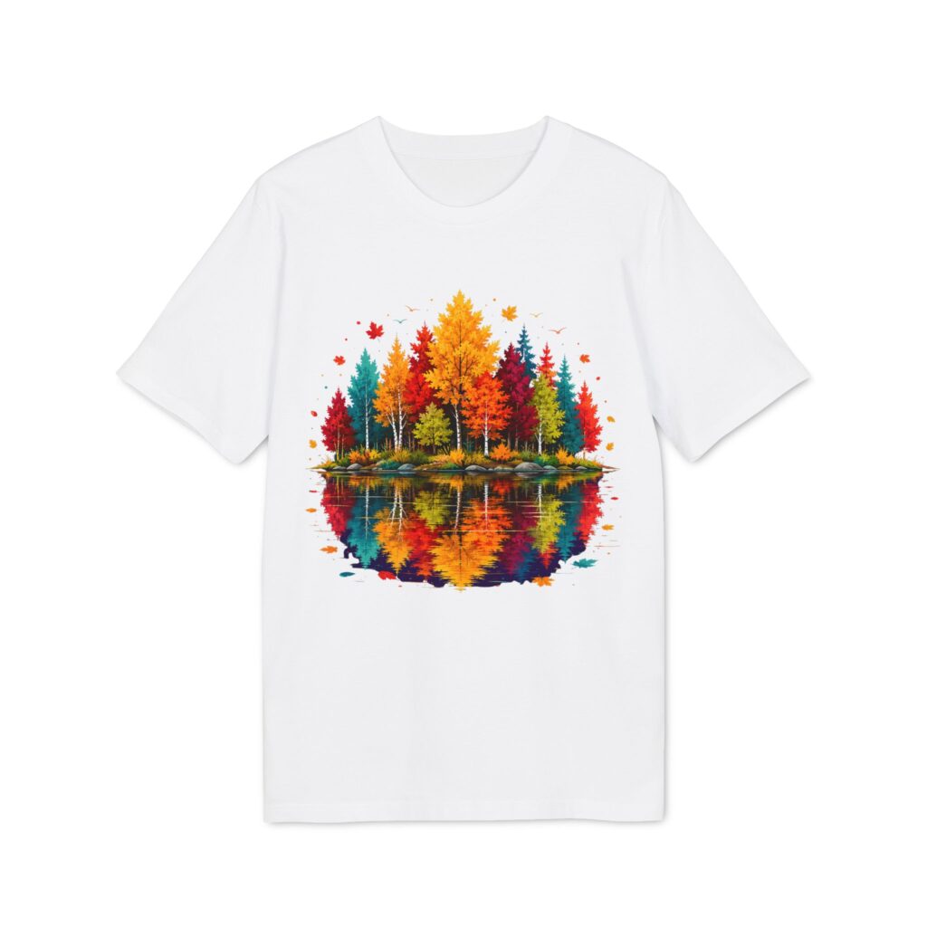 Herbstwald Unisex T-Shirt in weiß von werktraum33.