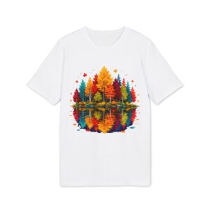Herbstwald Unisex T-Shirt in weiß von werktraum33.