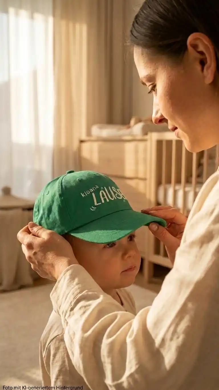 Kind Kinderkapperl bestickt mit Text "kloana Lauser" | werktraum33