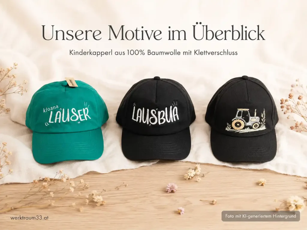 Kinderkapperl bestickt | werktraum33