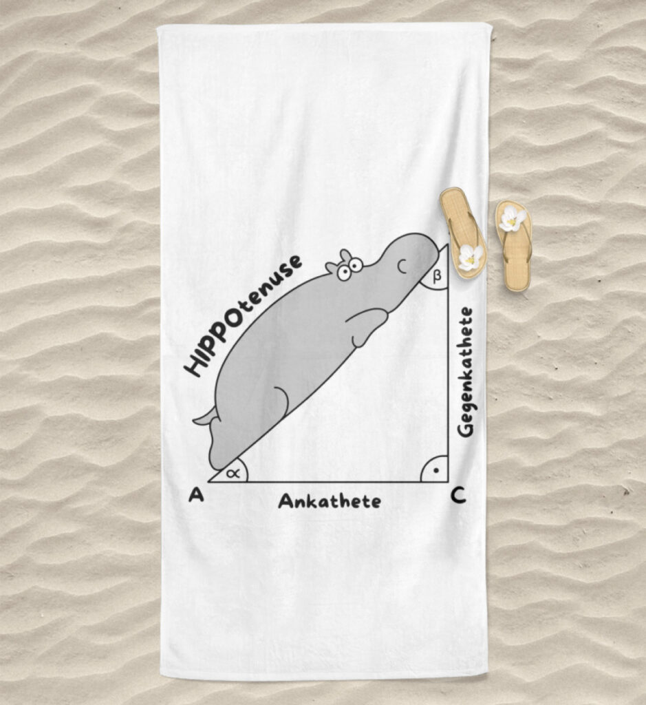 Hippotenuse Strandtuch 70x140 - High quality beach towel-3