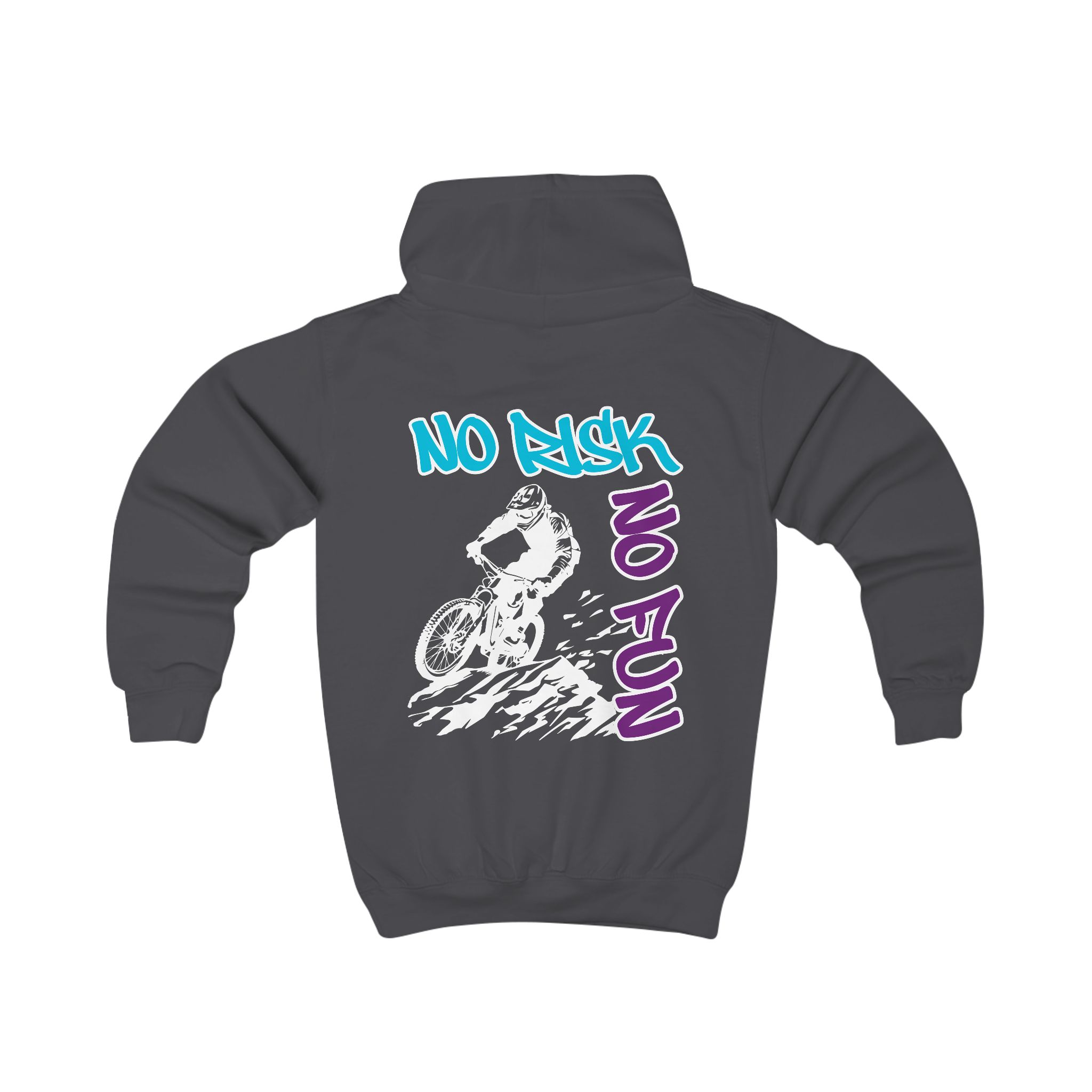 Kinder Hoodie - Mountainbiker No Risk, No Fun – Bild 8