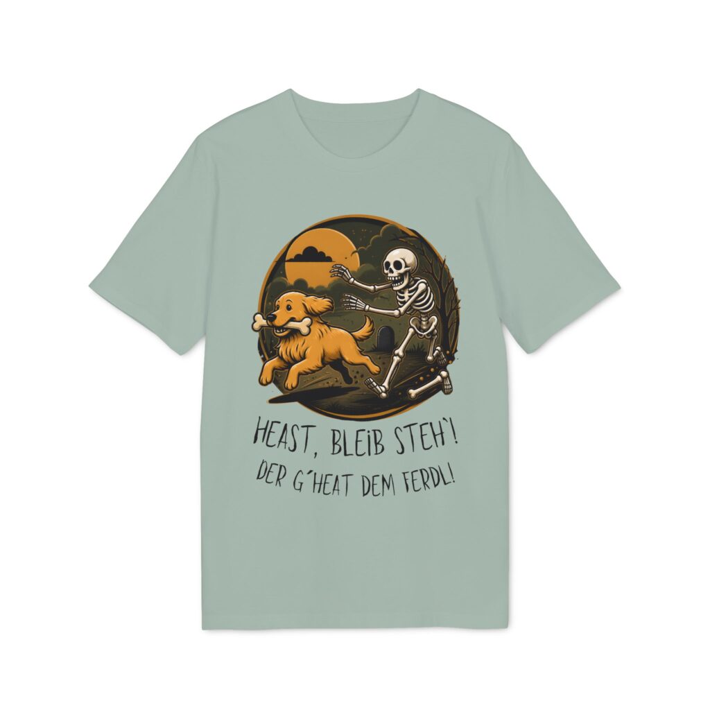 Unisex T-Shier "Ferdls Knochen" in aloe von werktraum33.