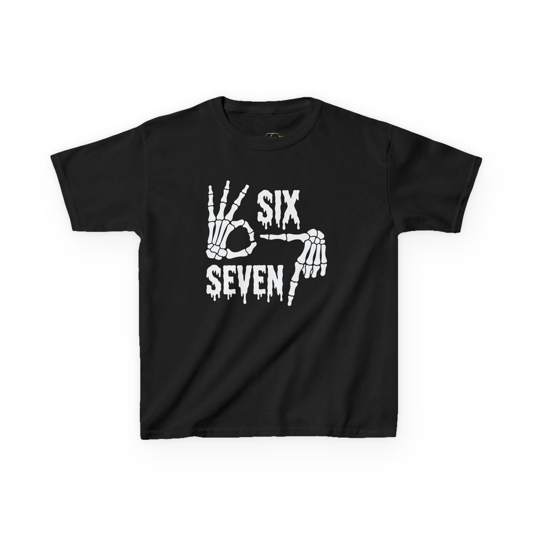 Halloween Kinder T-Shirt „Six Seven“ in schwarz von werktraum33.