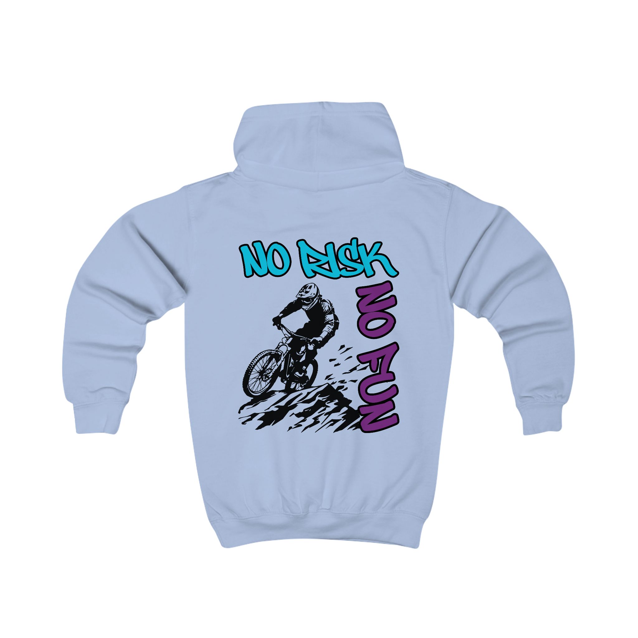 Kinder Hoodie - Mountainbiker No Risk, No Fun – Bild 6