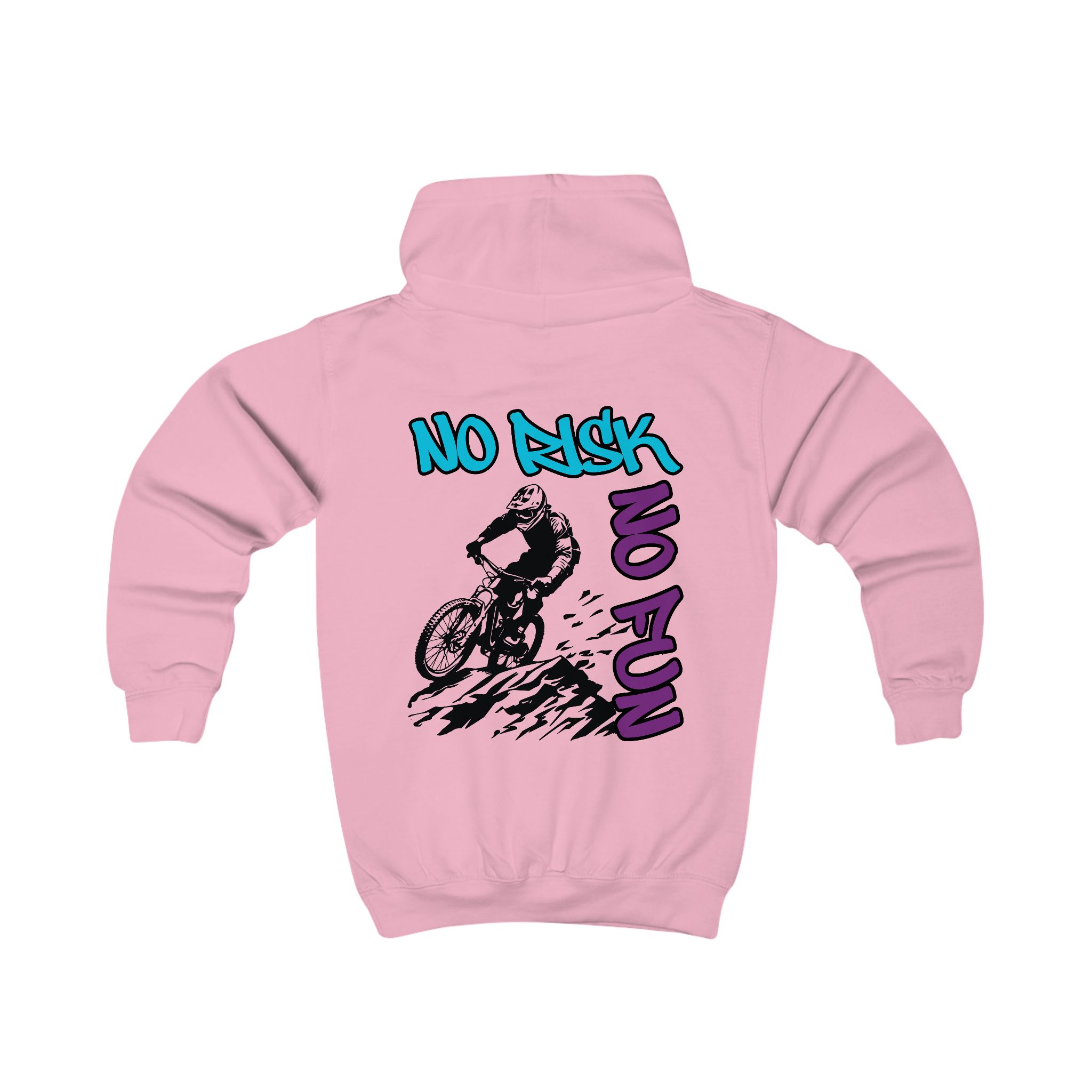 Kinder Hoodie - Mountainbiker No Risk, No Fun – Bild 9