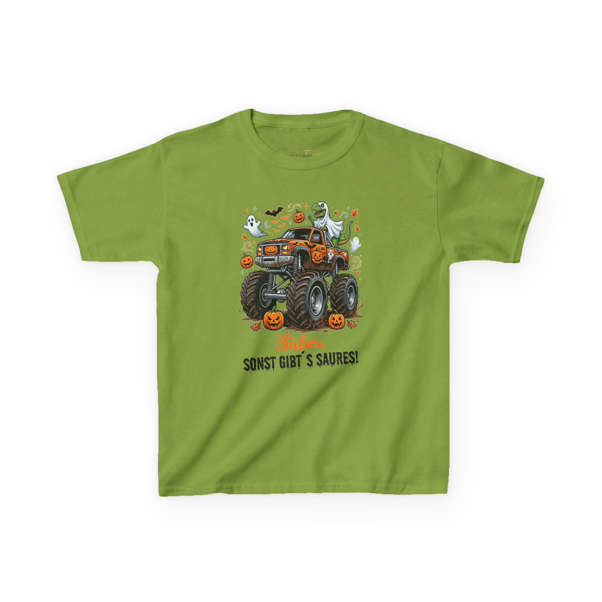 Kinder T-Shirt Dino Monstertruck in Kiwi von werktraum33.