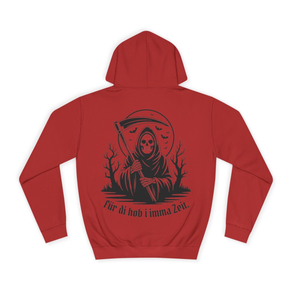 Grim Reaper - Sensenman Unisex Hoodie in rot von werktraum 33.
