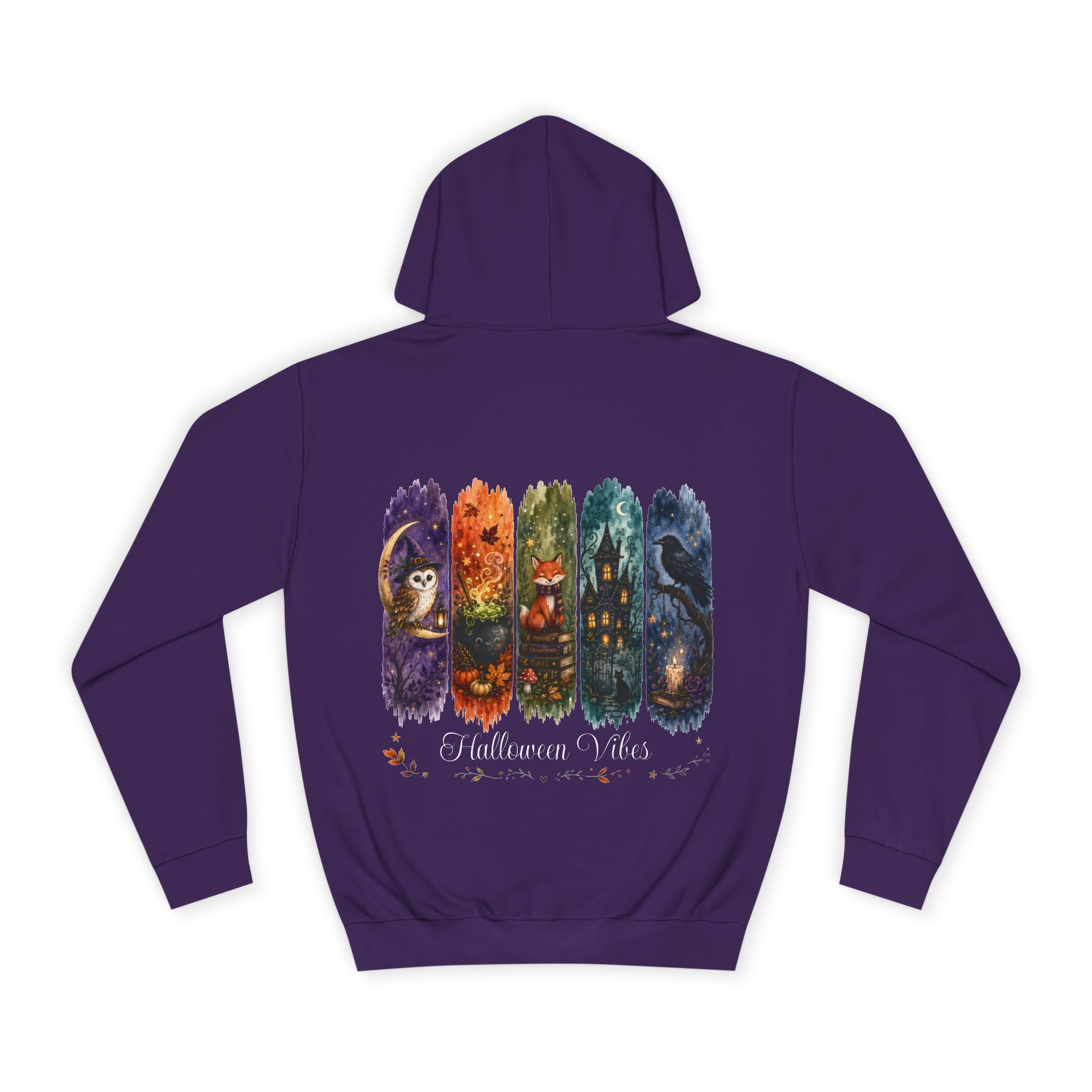 Halloween Vibes Unisex College Hoodie in violett von werktraum 33.