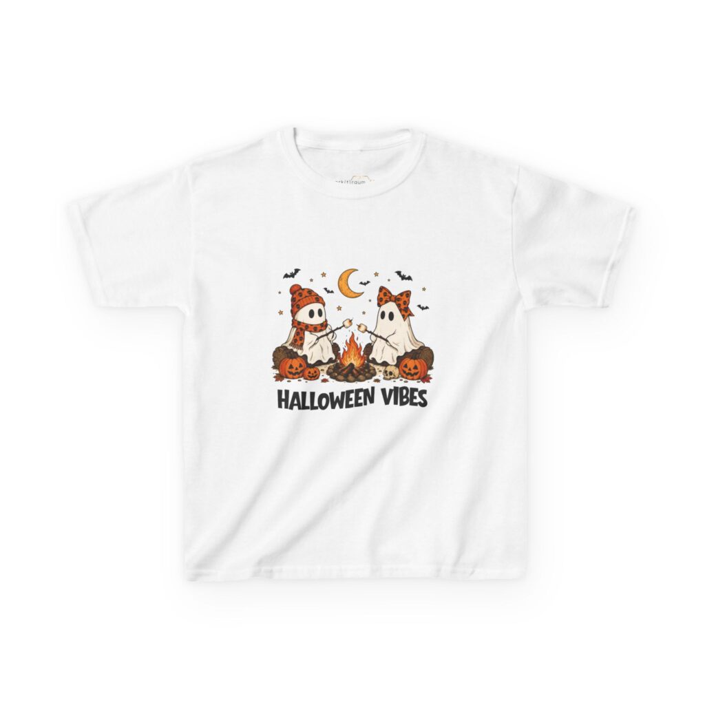 Halloween Kinder T-Shirt Marshmallow Geister in weiß von werktraum33.