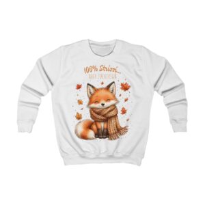Kinder Sweatshirt Fuchs Strizzi in weiß von werktraum33.