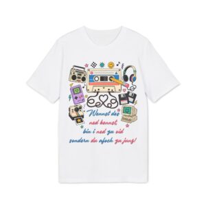 Retro T-Shirt mit Dialekt Spruch in weiß von werktraum33.