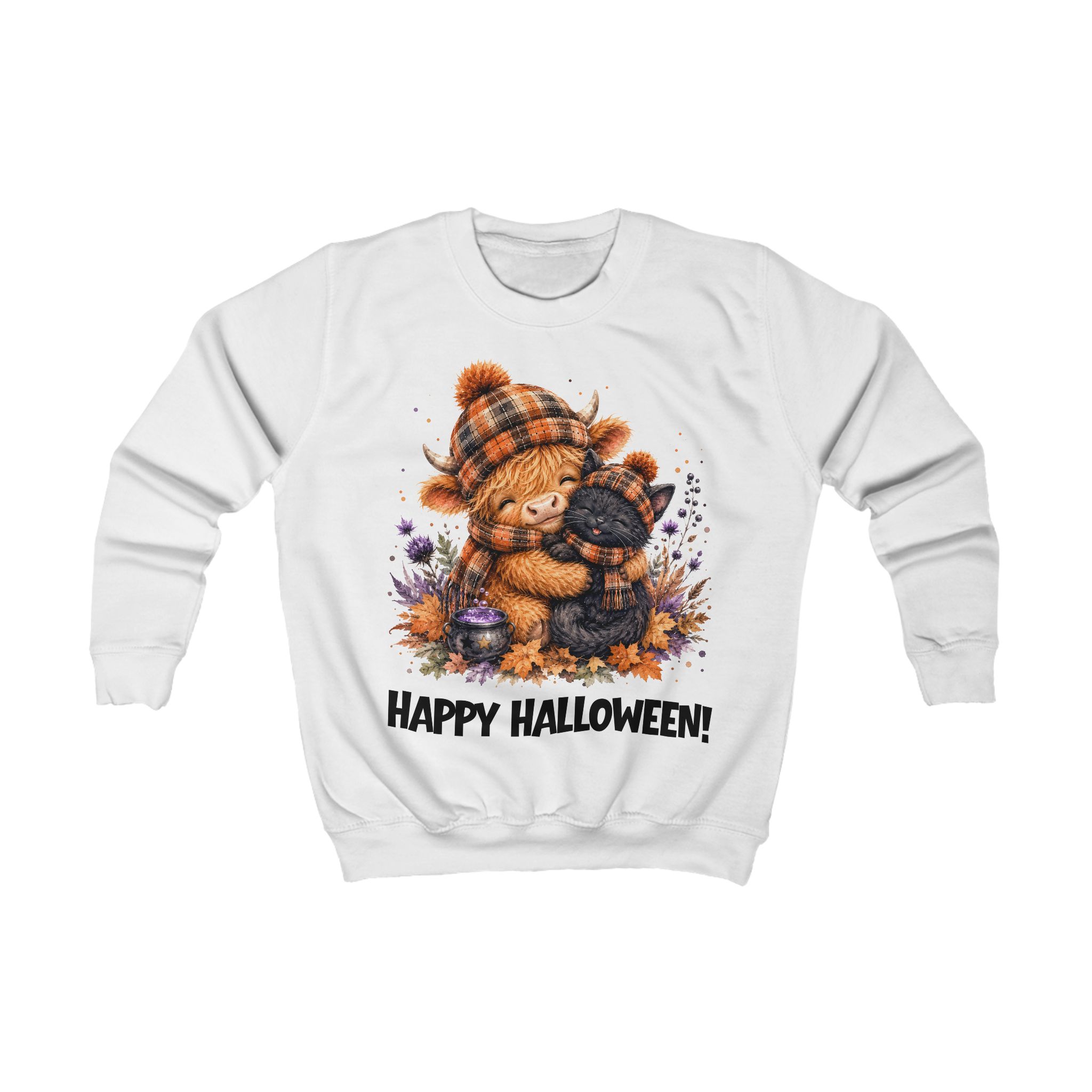 Halloween Kinder Sweatshirt in weiß von werktraum33.