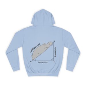 Hippotenuse Unisex College Hoodie in hellblau von werktraum33.
