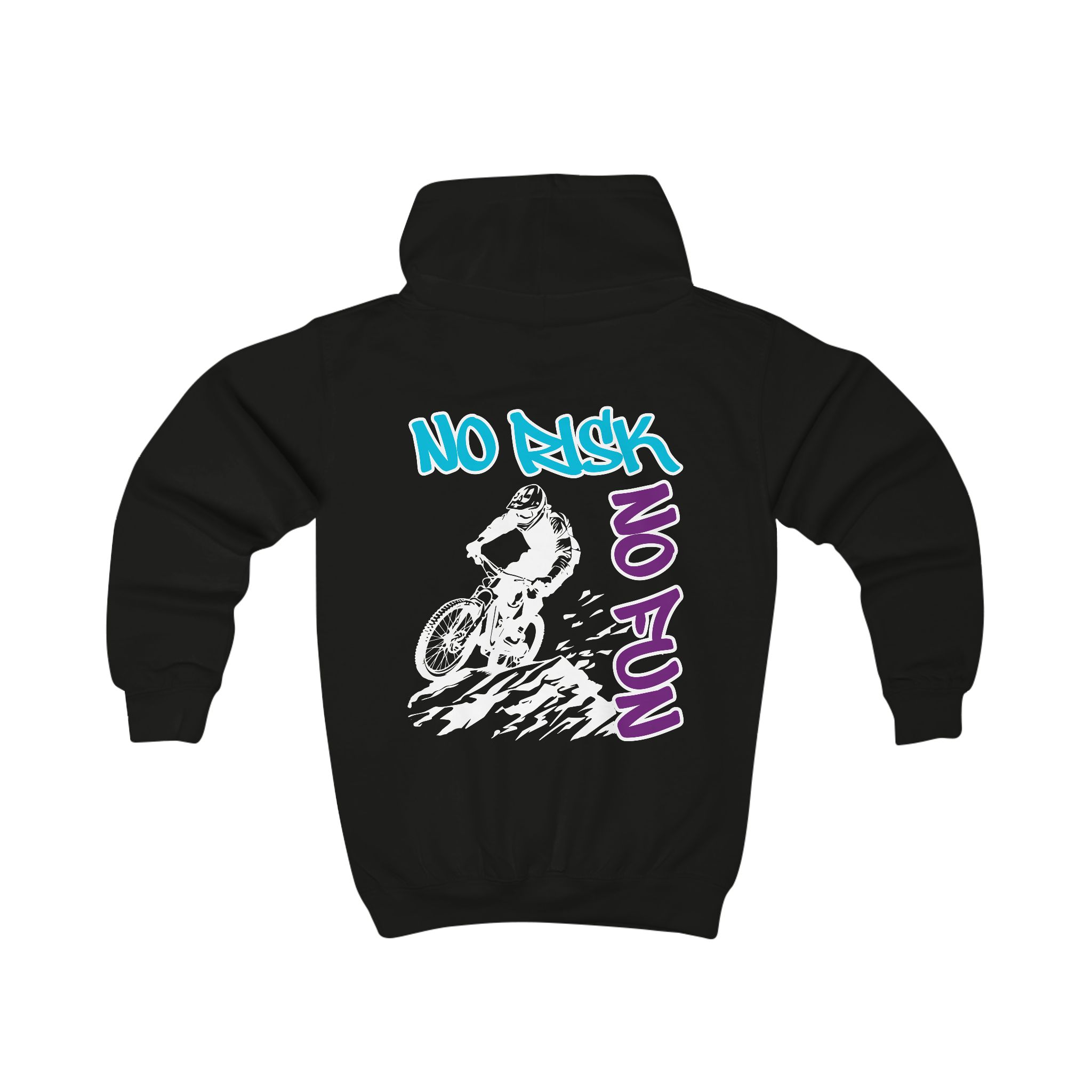 Kinder Hoodie - Mountainbiker No Risk, No Fun – Bild 13