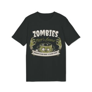 Zombies fressn Gehirne - Halloween Spruch T-Shirt von werktraum33.