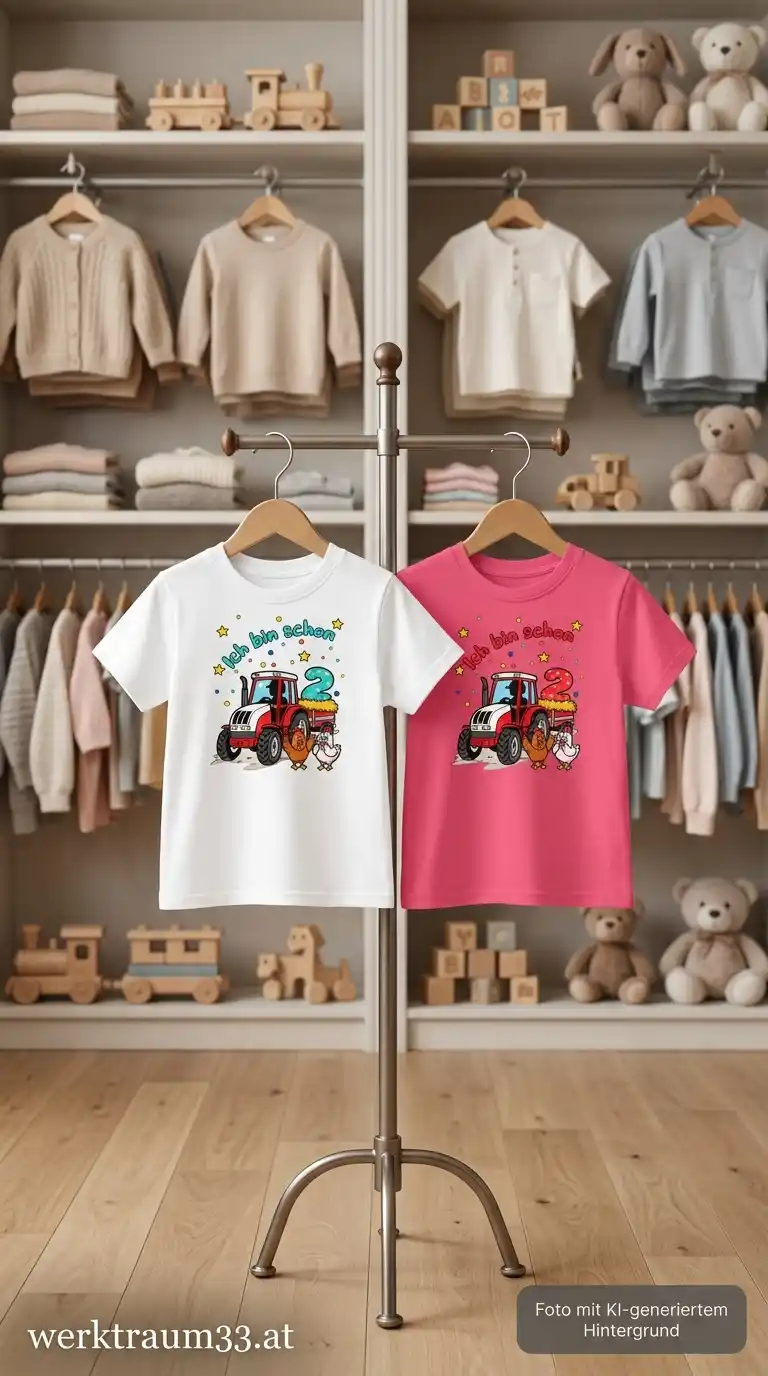 Kinder T-Shirt - Ich bin schon 2 roter Traktor