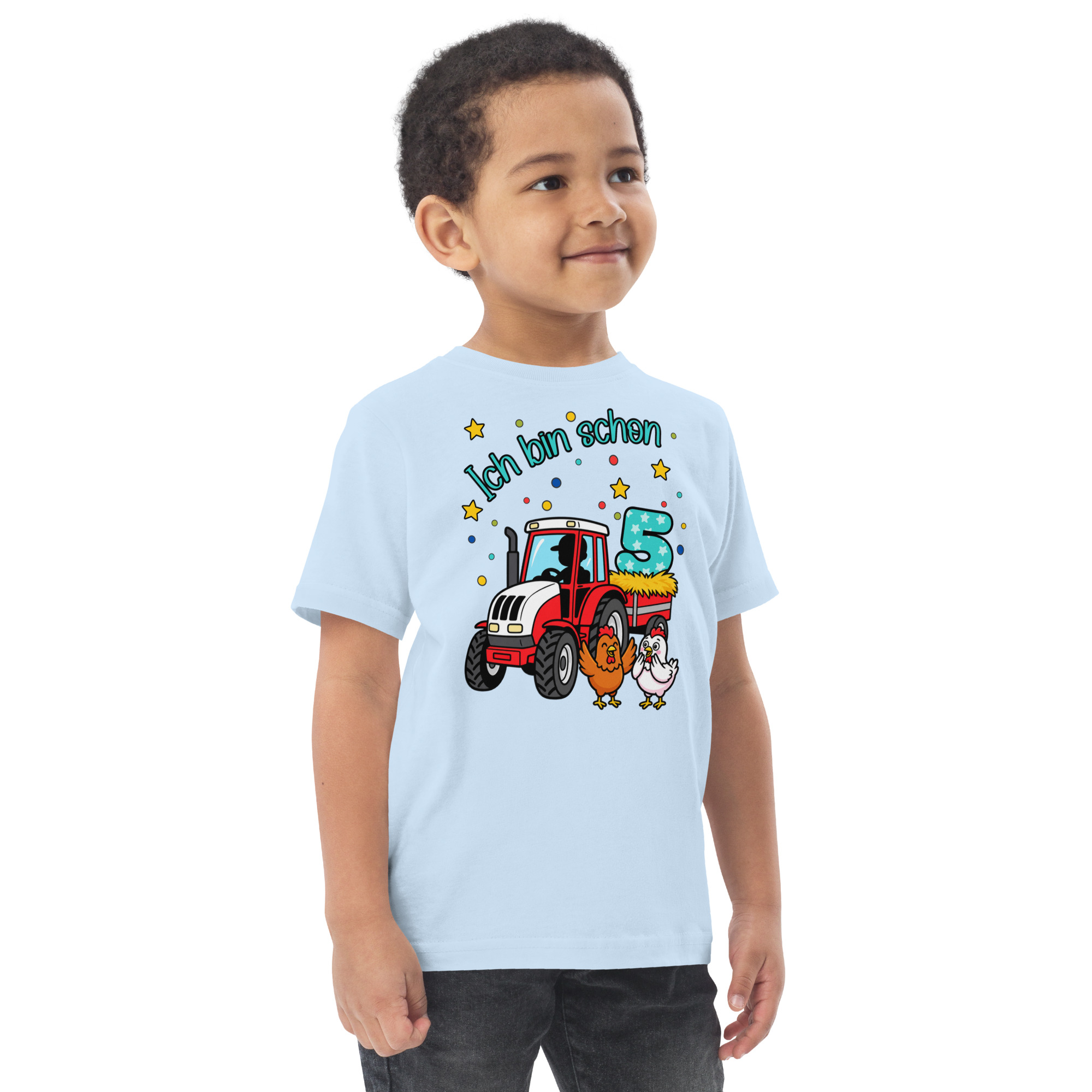 Kinder T-Shirt – Ich bin schon 5 roter Traktor – Bild 4