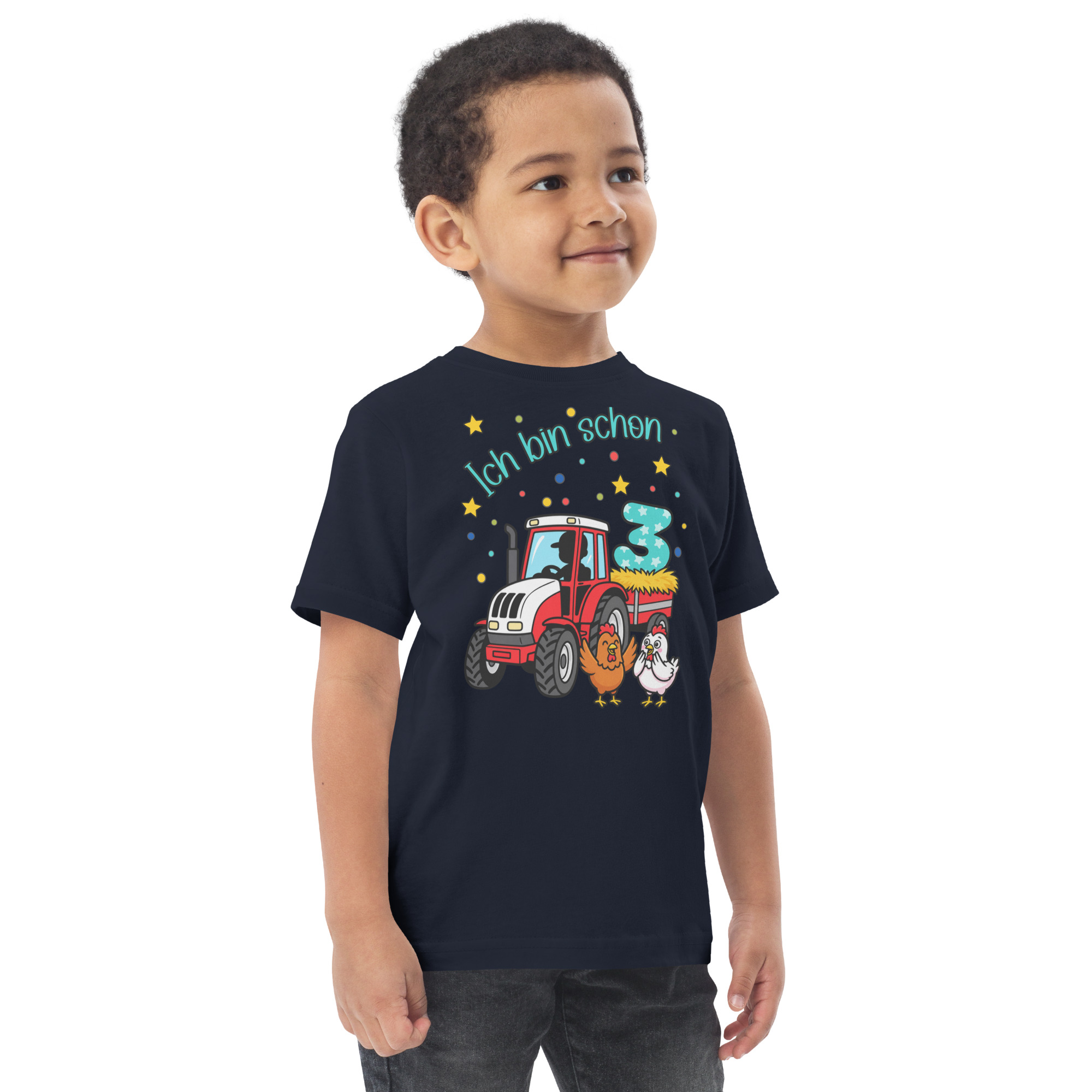 Kinder T-Shirt – Ich bin schon 3 roter Traktor – Bild 2