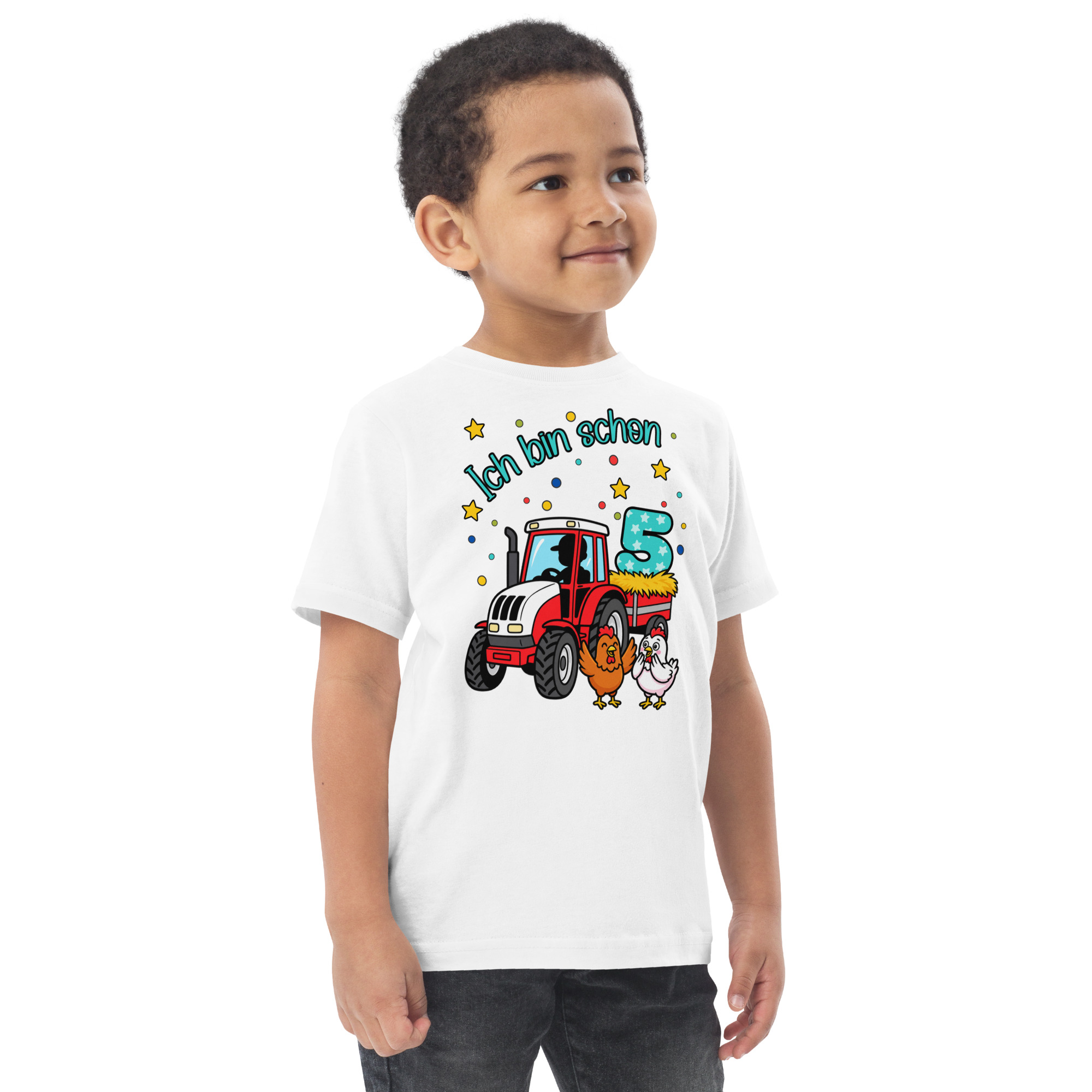 Kinder T-Shirt – Ich bin schon 5 roter Traktor – Bild 5