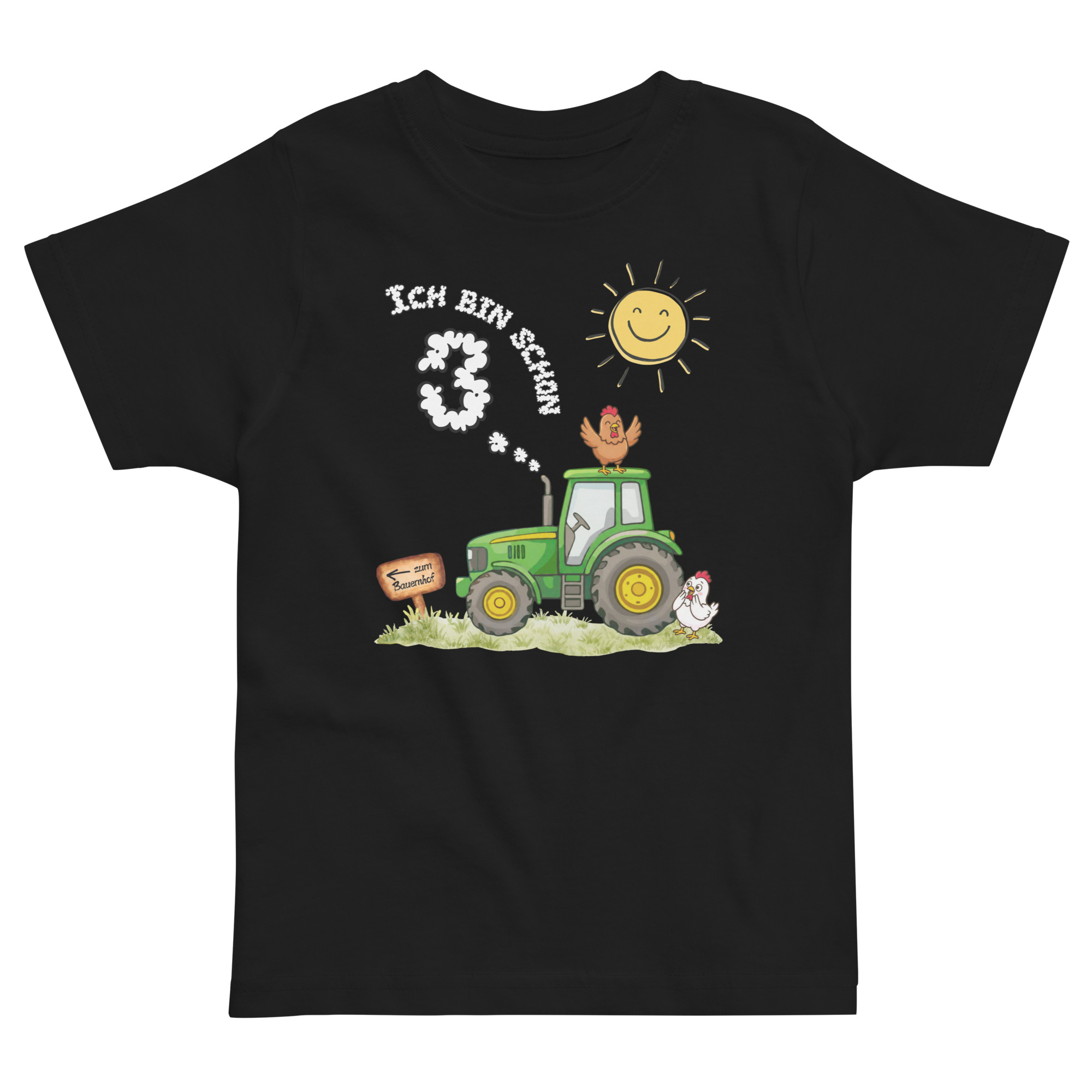 Kinder T-Shirt – Ich bin schon 3 Traktor und Wolke – Bild 2