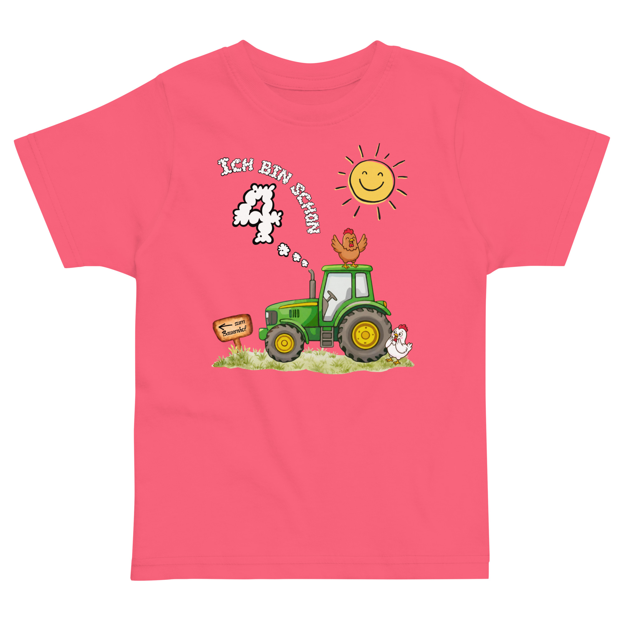 Kinder T-Shirt – Ich bin schon 4 Traktor und Wolke – Bild 4