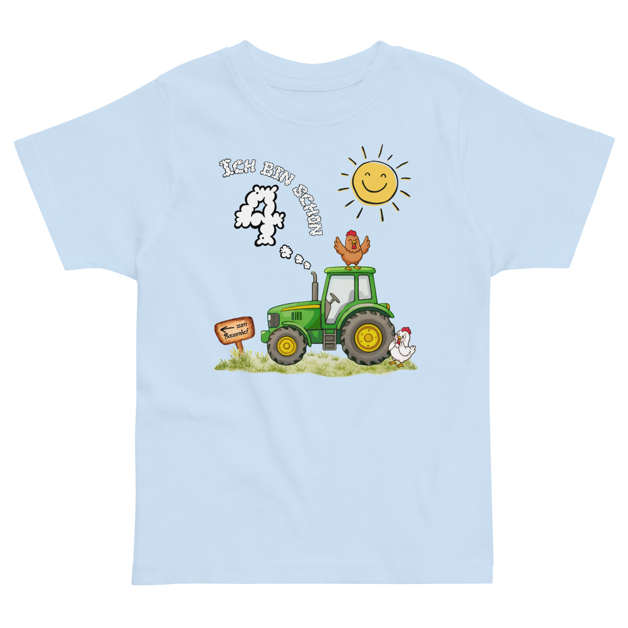Kinder T-Shirt – Ich bin schon 4 Traktor und Wolke – Bild 3