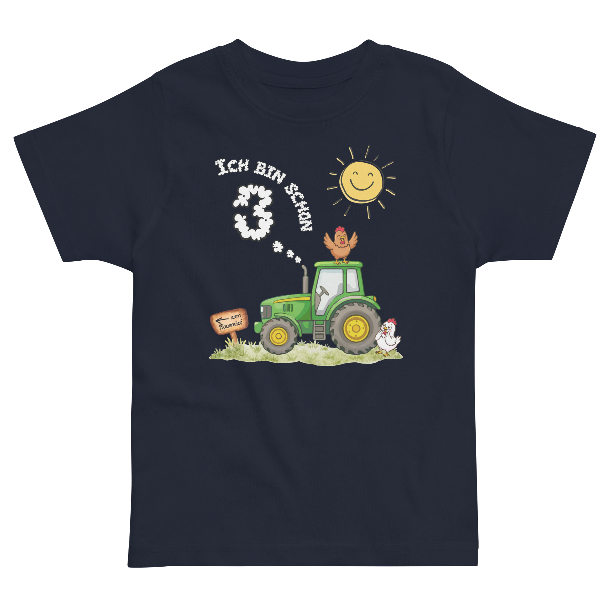 Kinder T-Shirt – Ich bin schon 3 Traktor und Wolke – Bild 3