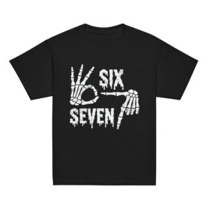 Halloween Kinder T-Shirt "Six Seven" in schwarz von werktraum33.